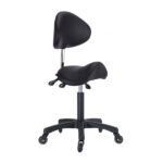 Saddle Medi Stool  With Tilt - Black