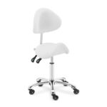 Saddle Medi with Tilt Stool - White