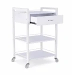 Bella 1 Drawer Trolley - White - Image 2