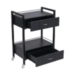Bella 2 Drawer Trolley - Black - Image 4